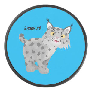 Disco De Hockey Personalizado del lince del bobcat medio