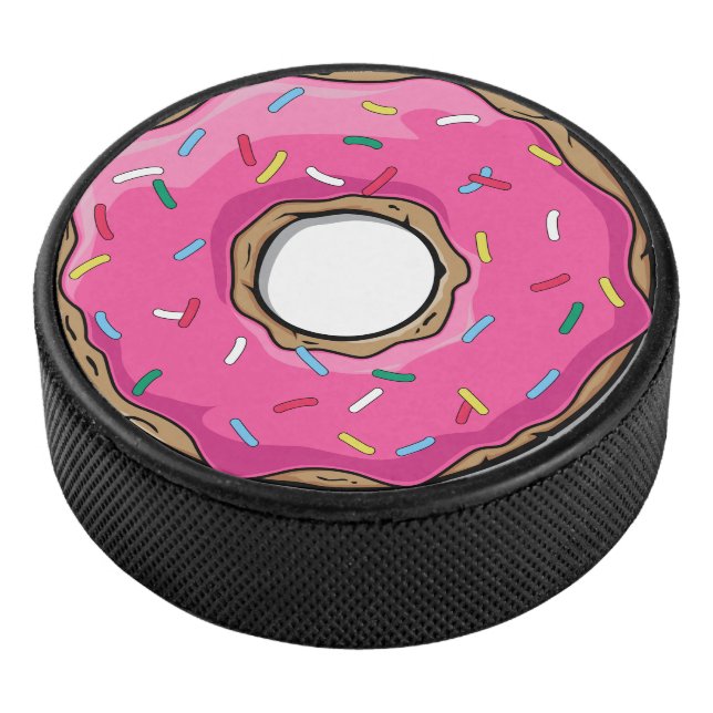 Disco De Hockey Personalizado rosado Donut con rociadores (3/4)