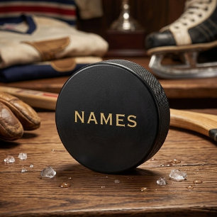 Disco De Hockey Personalizados con Apellido o Apodo en Ellos