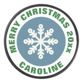 Disco De Hockey Pie de hockey sobre hielo/Navidades Snowflake