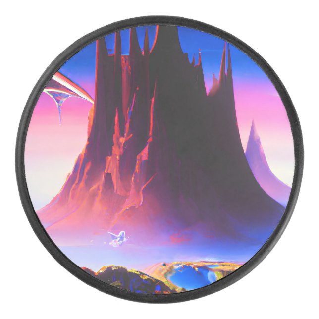 Disco De Hockey Pintura petrolera de Dream World (Anverso)