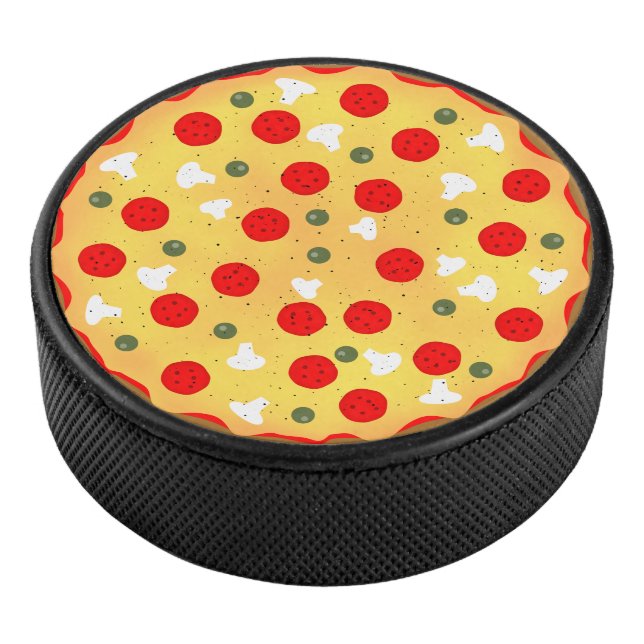 Disco De Hockey pizza divertida de Guay pepperoni hongo (3/4)