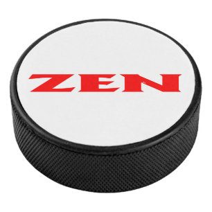 Disco De Hockey Póliza de hockey blanco rojo zen