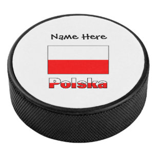 Disco De Hockey Polska Bandera Polaca Personalizada