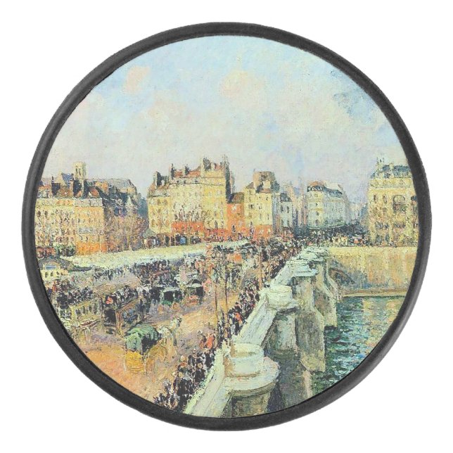 Disco De Hockey Pont Neuf, Tarde, Sunlight Camille Pissarro (Anverso)