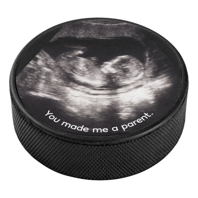 Disco De Hockey Pregnancy Baby Sonogram Ultrasound Father’s Day (3/4)