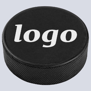 Disco De Hockey Promoción Empresarial con Logotipo Simple