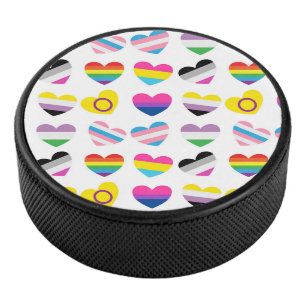 Disco De Hockey Puck de hockey de los corazones