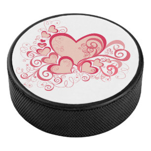 Disco De Hockey Puck de hockey el día de San Valentín