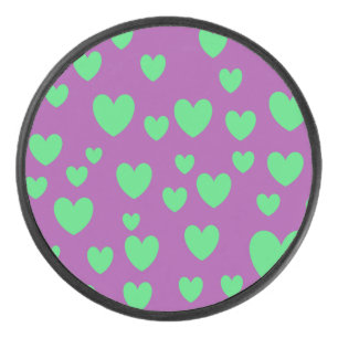 Disco De Hockey Puck de hockey Green Hearts