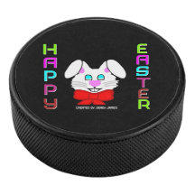 Puck de hockey para conejo de Pascua