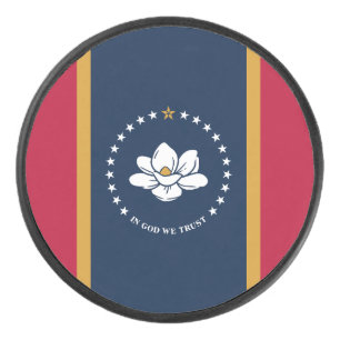 Disco De Hockey Puck de hockey patriótico con la bandera de Missis