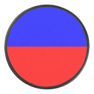 Disco De Hockey Puck de hockey rojo y azul