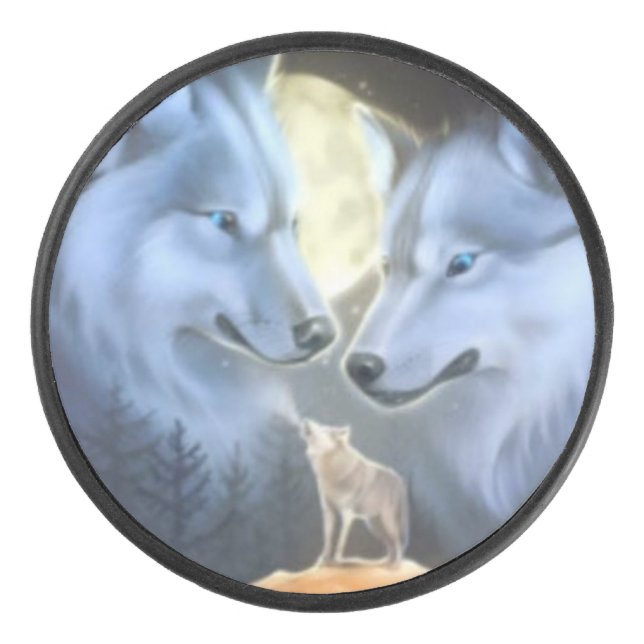 Disco De Hockey Puck/Lobos de hockey (Anverso)