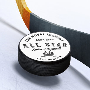Disco De Hockey Puesto número de nombre del jugador de la Liga de 