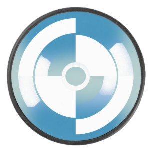 Disco De Hockey Pug de hockey con diseño circular abstracto