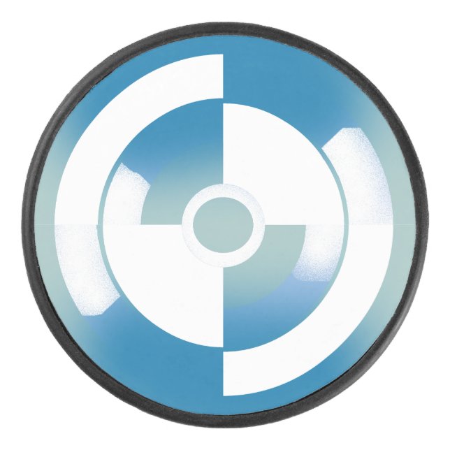 Disco De Hockey Pug de hockey con diseño circular abstracto (Anverso)