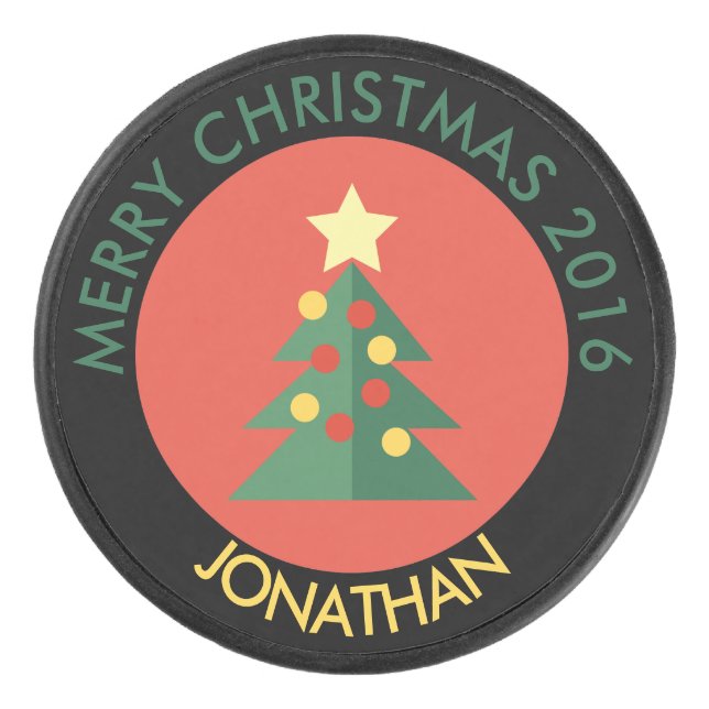 Disco De Hockey Puto de hockey sobre árbol de Navidad (Anverso)