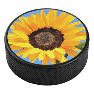 Disco De Hockey Puto de hockey sobre girasol amarillo