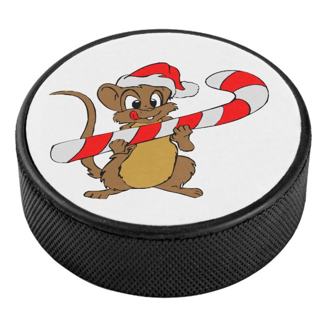 Disco De Hockey Ratón con Navidades de caramelo (3/4)