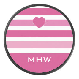 Disco De Hockey Rayas Patrón personalizado monograma hockey