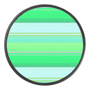 Disco De Hockey Rayas verdes de agua dulce