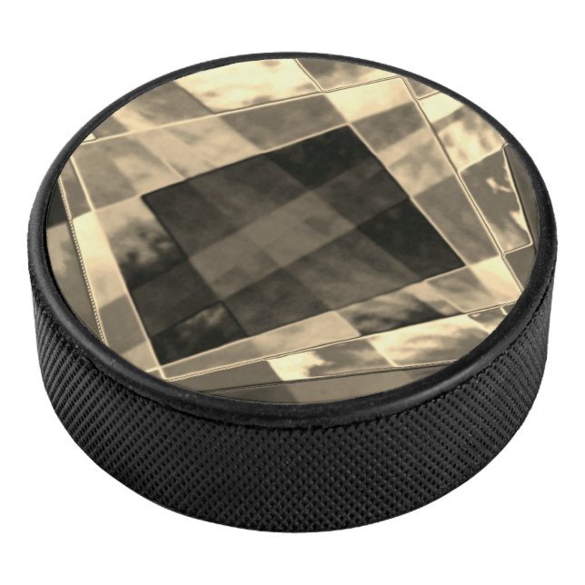 Disco De Hockey Rectángulos inclinados en tonos madera o beige? (3/4)