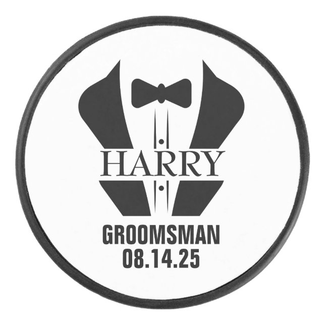 Disco De Hockey Regalos Personalizados para Padrinos de Boda (Anverso)