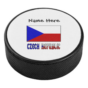 Disco De Hockey República Checa y Bandera Personalizados