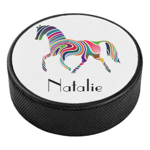 Disco De Hockey Resumen Diseño de Ola de Caballo - Personalizado