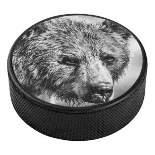 Disco De Hockey Retrato de oso pardo