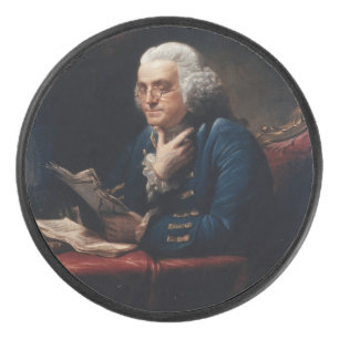 Disco De Hockey Retrato en pulgar, Benjamin Franklin Padre fundado