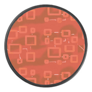 Disco De Hockey Rojo Caprichoso Moderno Abstracto