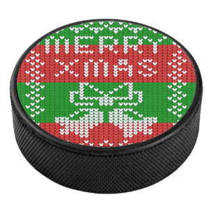Disco De Hockey Ropa de jingle de patrón de suéter feo Hilo de nav
