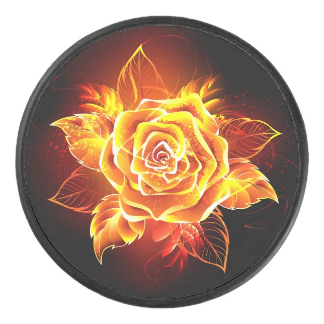 Disco De Hockey Rosa de incendios en auge (Anverso)