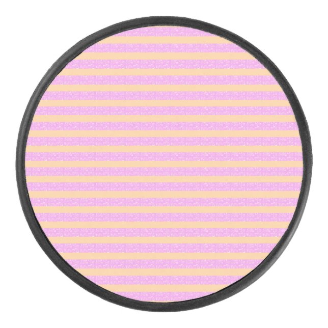 Disco De Hockey Rosa Geométrico  (Anverso)