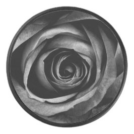 Disco De Hockey Rosa negro Flor Flor Vintage decorativo floral