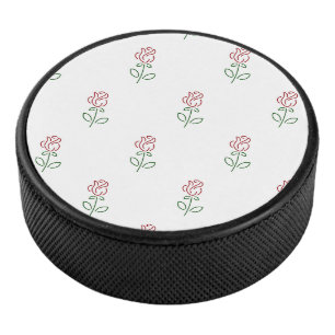 Disco De Hockey Rosas Rojas, Patrón De Rosas, Flores