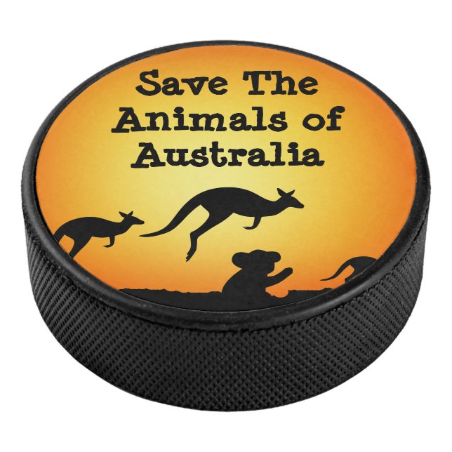 Disco De Hockey Salvemos a los animales de Australia (3/4)