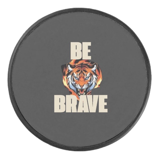 Disco De Hockey Sé valiente Tiger Puck (Anverso)