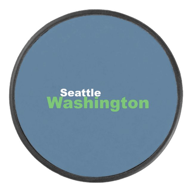 Disco De Hockey Seattle, Washington Hockey Puck (Anverso)