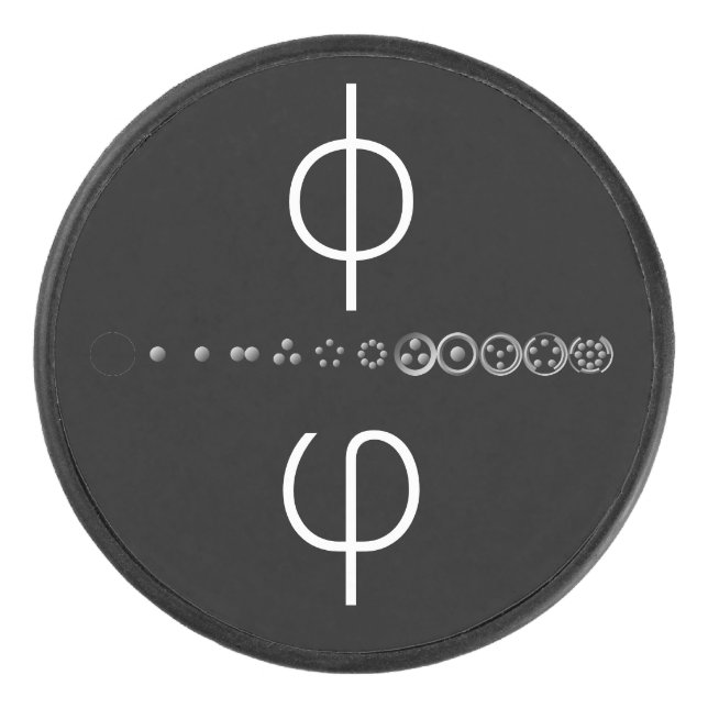 Disco De Hockey Secuencia Fibonacci Centesimal 12Digit de K Yoncic (Anverso)