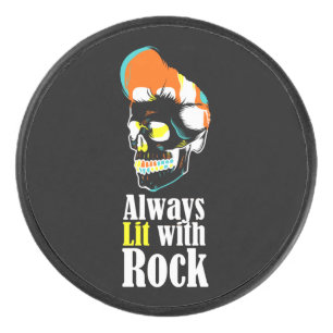 Disco De Hockey Siempre iluminado con rock