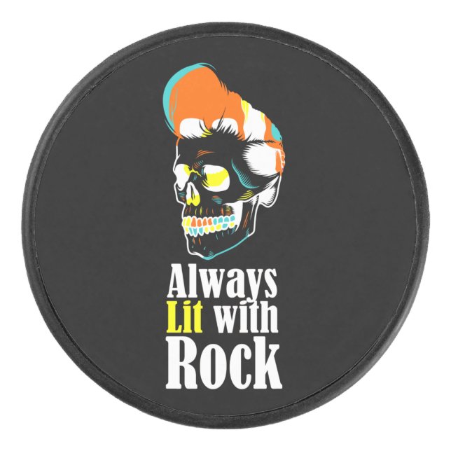 Disco De Hockey Siempre iluminado con rock (Anverso)