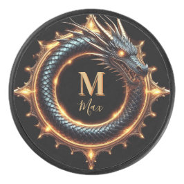 Disco De Hockey 🐉 Símbolo de Dragón de Fantasía de Nombre Persona