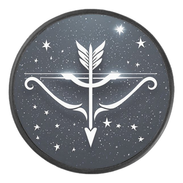 Disco De Hockey Símbolo sagitario zodiaco (Anverso)