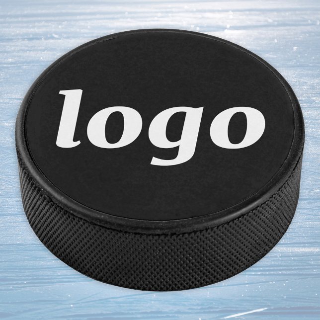 Disco De Hockey Simple Logo Branding Business Promotional (Simple logo business branding promotional sports team ice hockey puck)