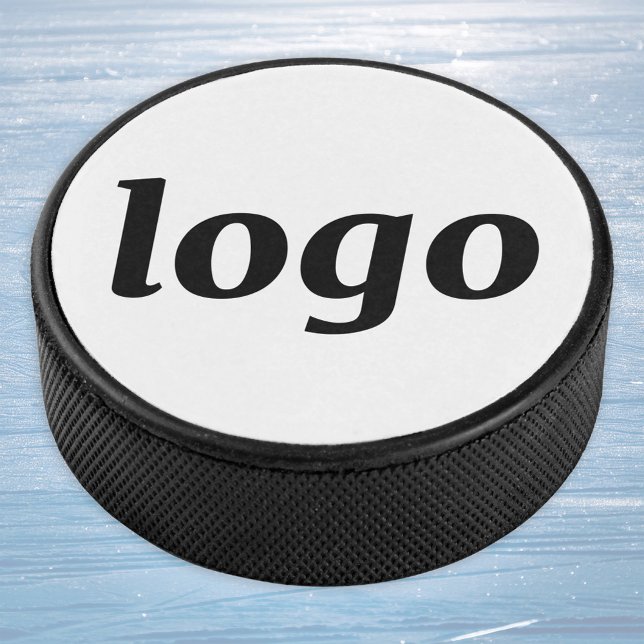 Disco De Hockey Simple Logo Branding Business Promotional (Simple logo business branding promotional sports team ice hockey puck)
