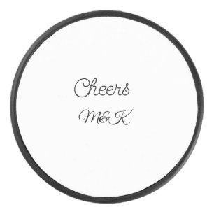Disco De Hockey Simple minimal añadir nombre felicitaciones pareja