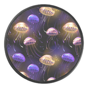 Disco De Hockey Sin soldadura con medusas brillantes